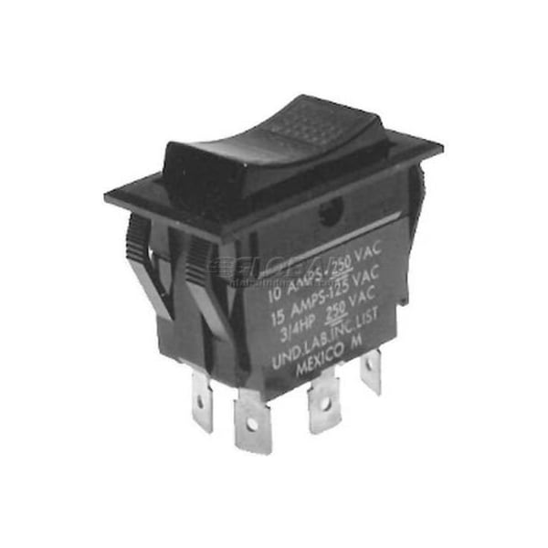 Switch, 125/250V, 10/15A, Black W/Red Light, For Vulcan, 715112
